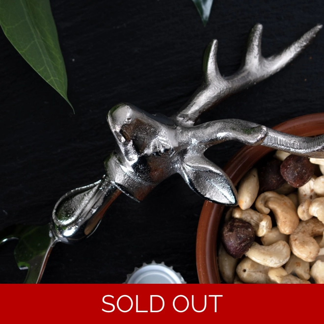 product Image for Silver Nickel Stag Head Detail Bottle Opener